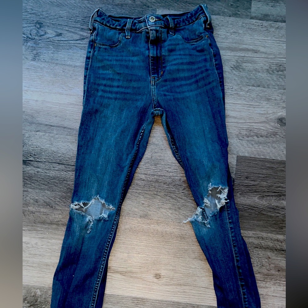 Curvy high-rise jean leggings